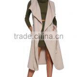 Oversized Waterfall Collar Loose Fit Coat Fashion Women Trench Coat thumbnail-4