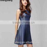 Guangzhou 2016 New Style Long Large Size Thin Denim Jeans Dresses thumbnail-3