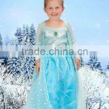 Deluxe Elsa Princess Costume With Crystal Crown 2pcs Set thumbnail-1