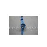 Waterproof Purple / Blue Kids Ice Watches With Silicone Rubber Wristband, Calendar Wheel