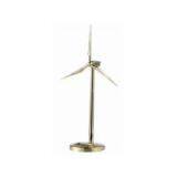 Golden Metal Wind Generator Model With Digital Clock