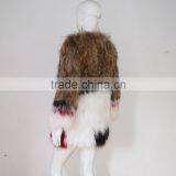 SJ045-01 China Glossy Sumptuous Raccoon Knitted Fur Coats/Women Coats With Out Lining/Multicolor Fur Coats thumbnail-5