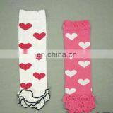 Stock! Hearts Prints Baby Lace Ruffle Leg Warmers For Saint Valentine's Day Gifts Arm Warmers Huggers