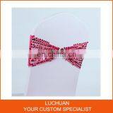Hot Sale Shiny Spandex Chair Sash With Buckle thumbnail-3