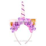 New Products Halloween Headdress Cute Holographic Unicorn Headband Pony Cosplay Antenna Headband for Kids MFJ-0068 thumbnail-3