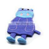 Kids Bath Mitt Terry Cloth Bath Puppet Wash Cloth Bath Mitt Blue Hippo
