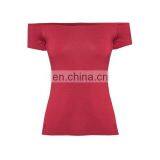 Wholesale Off Shoulder Tunic Tops Fashion Design Red Ladies Blouses & Tops thumbnail-4