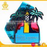 Custom Transparent Half Marathon Sport Medal with Sublimated Ribbon