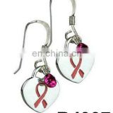 Aids awareness ribbon earring jewelry