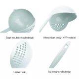 2 In 1 Creative Wheat Straw Soup Spoon Long Handle Lovely Porridge Spoons With Filter Dinnerware Kitchen Colander Tools thumbnail-3