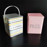 With Customized Color 152 x 152 x 213 Christmas Tin Buckets Handle Laundry Bucket Pail Of Tin thumbnail-1