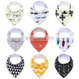 Soft Organic Cotton With Snaps for Teething Drooling Newborn Cotton Baby Organic Burp Cloths Cotton Baby Bandana Bibs thumbnail-5