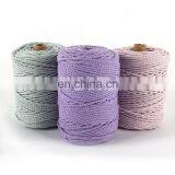 WHOLESALE  colored recycle cotton rope  Colored Macrame Rope cotton for 4mm