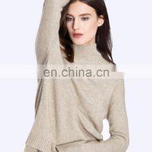 Women Thick Custom Fashion Elegant Cashmere Knit Pullover Sweater With Sleeve Beads thumbnail-1