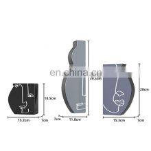 Home Accessories Table Modern Ceramic Abstract Art Decor Face Vase thumbnail-5