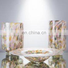 Hand Blow Luxury Glass Compote Decoration Animal Leopard Amber Vase thumbnail-1