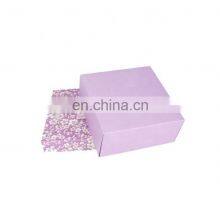 Elegant Purple 350g Cardboard Paper Box Customized Logo Foldable Box for Birthday Gift Box thumbnail-2