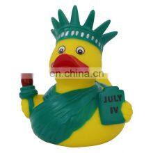 New Design Unique Yellow Duck Floating Weighted Captain Rubber Toy Bath Duck thumbnail-2