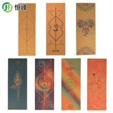 Wholesale Eco Friendly Non Slip Rubber Cork Yoga Mat for Sweaty,hot Workouts|includes Carring Strape thumbnail-3