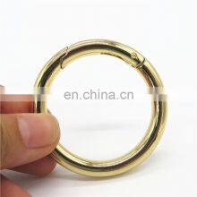 Manufacture Metal Round Snap Ring Shiny Gold Spring Gate O Ring for Handbag thumbnail-3