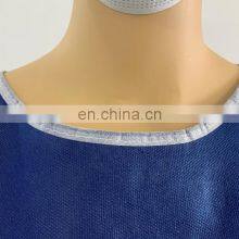 Factory Supply Sleeveless Navy Blue Isolation Gown Dark Blue Patient Gown Without Sleeve thumbnail-5