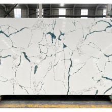 Code：6753，Calacatta artificial stone quartz slab kitchen countertops
