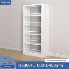 Industrial Style Bookshelf Metal Frame Five Tiers for Accounting Firm Sports Facility thumbnail-2