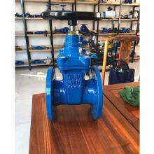 DN150 6'' Resilient Seated Non-Rising Stem Gate Valve BS5163 Side Flange Drilling to BS4504 PN16 Z45X Di Body Gate Valve thumbnail-6