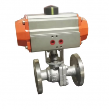 ANSI SS 304/316 Stainless Steel Flange Ball Valve Two-Piece 2 Way Electric/Pneumatic Actuator Ball Valves thumbnail-1