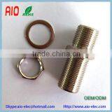 27cm Brass F Type Socket (female) to F Type Socket (female) Barrel Coupler Adaptor Connector thumbnail-2