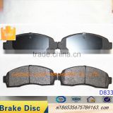 Semi-matal or ceramic mateial brake pad D833