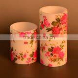 Rechargeable Beautiful Peony Flowers Real Wax Flameless LED Candle thumbnail-3