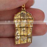 Wholesale Price Cheap Double Gold Plating Micro Pave Mini Jesus Piece Pendant Hip Hop thumbnail-4