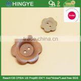 Sedex Audited Factory 2 Pillar Sunflower Shape Wooden Button