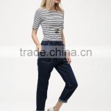 Hot sale new fashion spring flared jeans denim for lady made in china