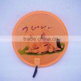 Promotional Foldable Frisbee Fan 190T Polyester for Folding Fan