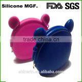 Cute Bear Shape Metal Clip Girls Wallet Silicone Coin Purse for Promotion thumbnail-2