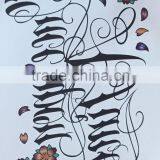 High Quality Letter Gold Flash Metallic Metal Custom Water Transfer Temporary Tattoo Stickers Body Art thumbnail-3