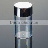 Plastic Transparent Tablet Bottle and Jar With Screw Aluminum Lid