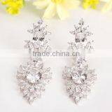 AAA Cubic Zircon Long Dangle Earrings for Women High Quality Luxury Wedding Earrings Bridal Jewelry thumbnail-5