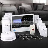 2014 fashion black home alarm system package for residence intrusion alarm,GSM alarm|wireless alarm system in 433 frequency