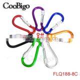 Multicolor Aluminum Spring Locking Carabiner Snap Hook Keychain Hiking Camping #FLQ188-8C(Mix-s) thumbnail-1