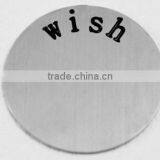 Wholesale 22mm Wish Stainless Steel Floating Plate Fit 30mm Living Memory Glass Floating Locket thumbnail-1