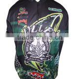 2015 Custom men's club oversize short sleeve fishing jersey
