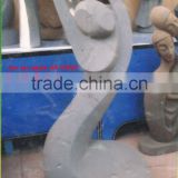 Gray Woman Abstract Statue Marble Hand Carving Sculpture For Garden, Home, Street, Decoration And Restaurant