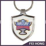 Exclusive Own Deaign Shield Shape Zinc Alloy Key Holder With Custom Printing Logo