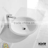 Solid Surface Over Counter Shallow Bowl Shape Sinks