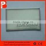 Custom Jeans Embossed Logo Embroidery PU Leather Badge Lables