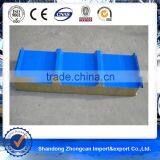 1000mm Width PPGI 0.4mm Steel Rock Wool Sandwich Panel for Sale thumbnail-1