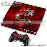 Up To Date The Growl Dragon Case Skin Stickers For PS3 Slim Console Controller